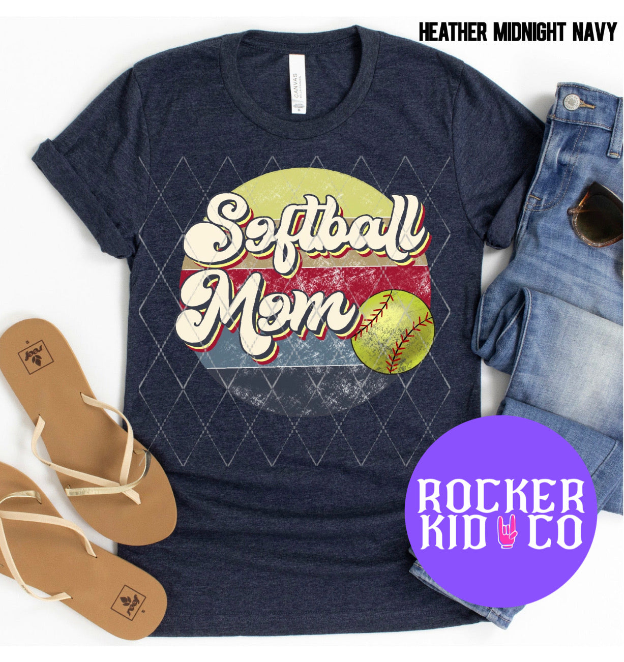 Retro Softball Mom