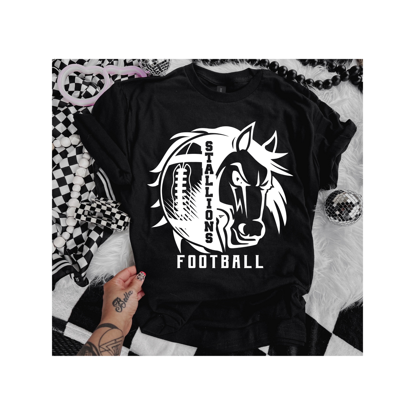 Stallions Football and Horse T-Shirt