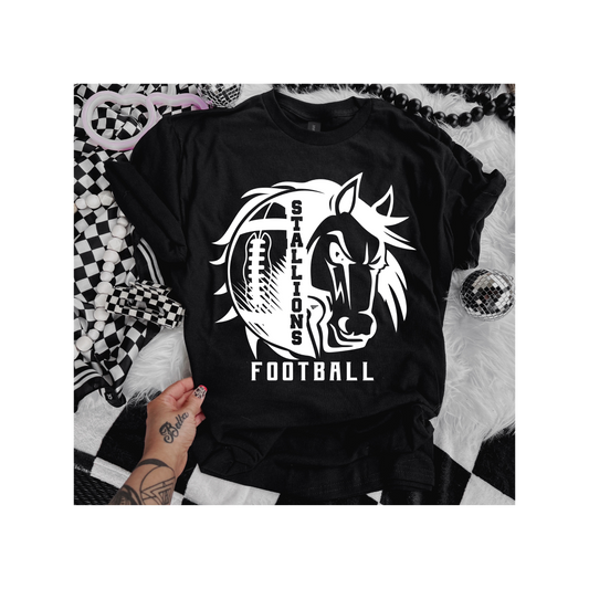Stallions Football and Horse T-Shirt
